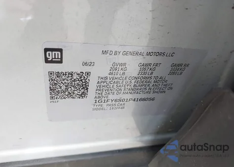 2023 Chevrolet Bolt Euv Fwd Lt from USA, damaged, VIN 1G1FY6S01P4166056